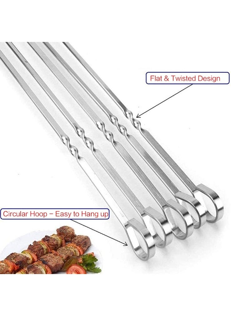 معدنية سكيورز للشواء,كابوب سكيورز,شقة شواء شواء سكيورز,شواء سكيورز مجموعة,شواء قابلة لإعادة الاستخدام (14 "سكيورز (16 حزمة)) - Image 4